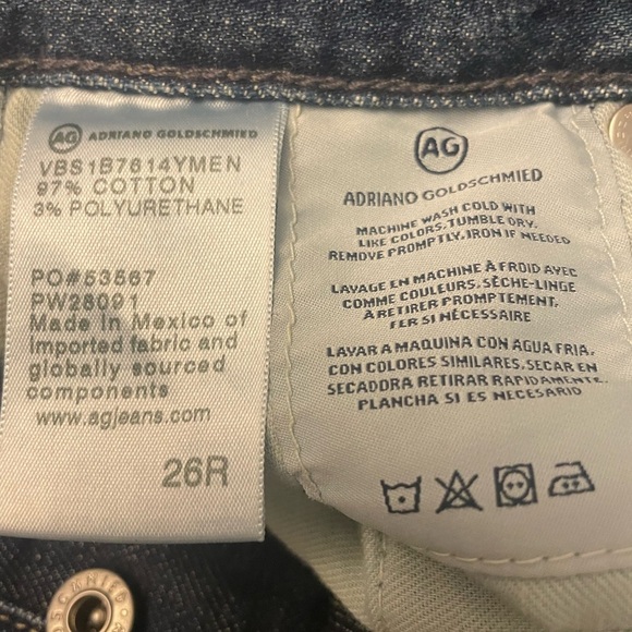 AG Alexis Slim Straight High Rise Jeans Size 26R in medium wash, luxury,straight - Picture 5 of 11